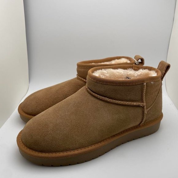 CUSHIONAIRE Women's Cozy pull on boot CHESTNUT-8 - Picture 1 of 6